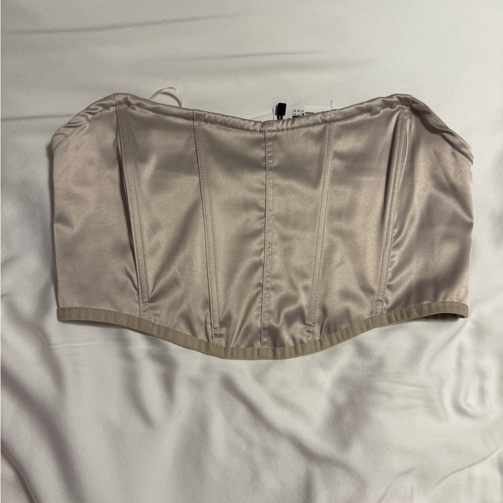Garage Satin Corset NWT excellent condition trendy gold/beige
